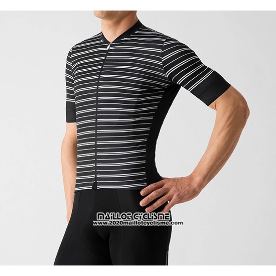 2019 Maillot Ciclismo La Passione Stripe Noir Manches Courtes et Cuissard